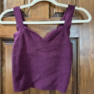 Abercrombie Purple Ribbed Tank Top
